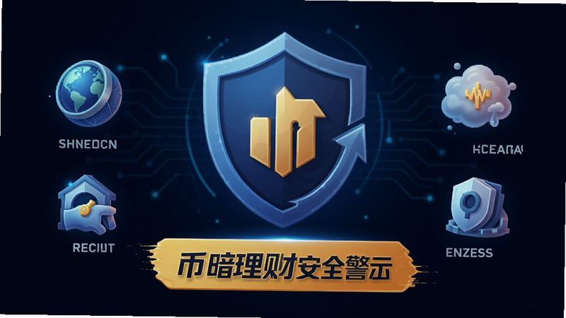 币暗理财安全警示概念图
