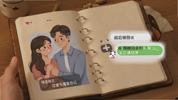 情侣虚拟通电-恋爱专属复合记本 阅后销毁短信截图预览