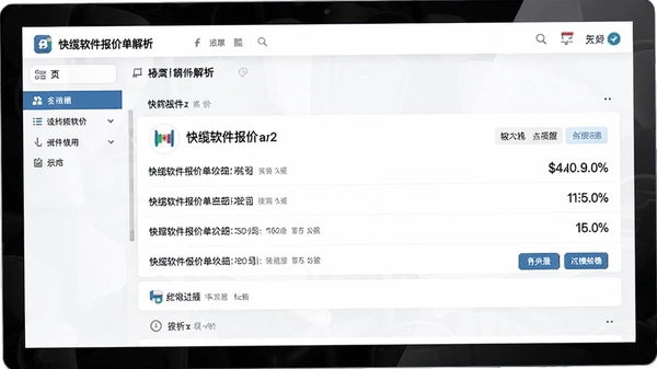 快缆软件报价单解析界面