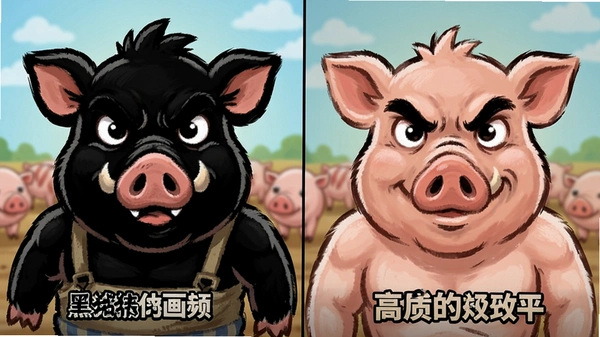 黑猪侠视频处理高清导出画质对比效果图