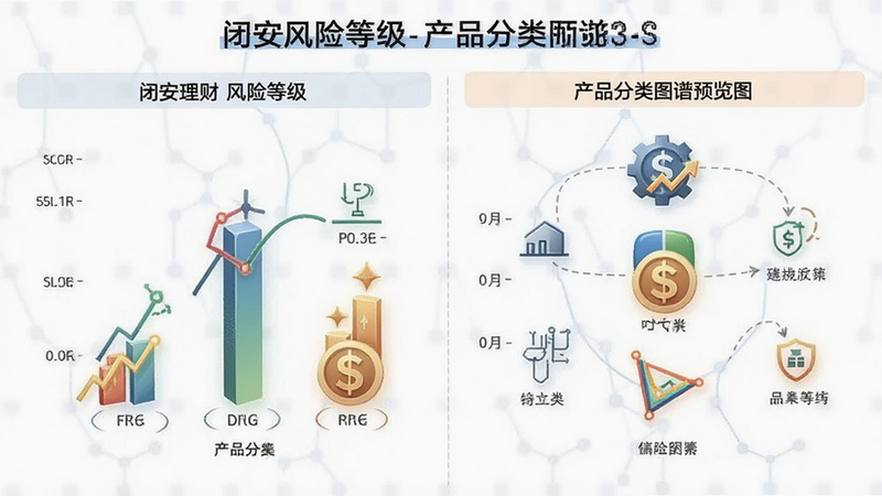 闭安理财风险等级与产品分类图谱预览图