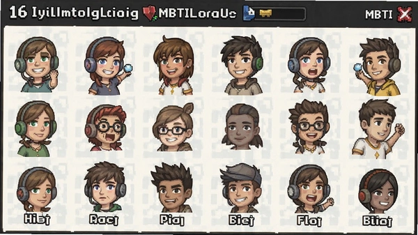 16�˸������ռ�MBTI���������Ϸ��ͼ