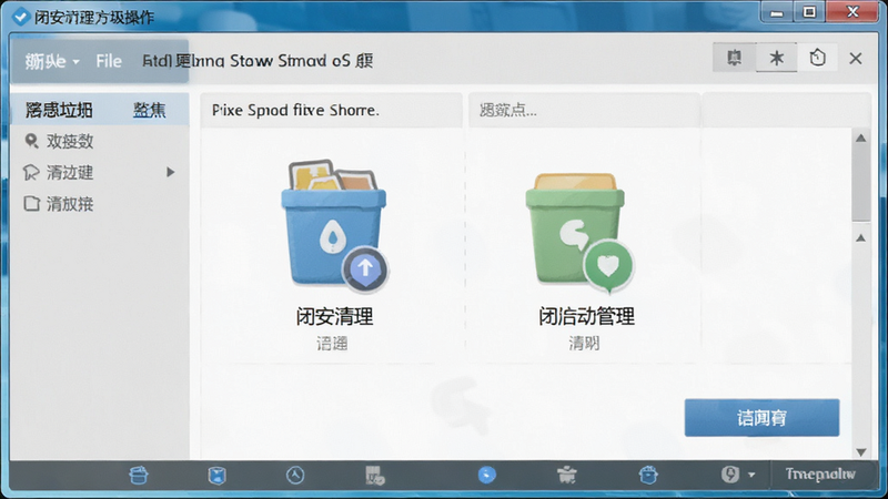闭安清理垃圾文件和自启动管理操作界面预览图
