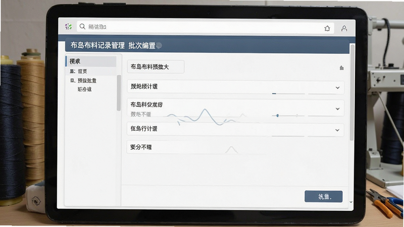 布岛布料记录管理批次编号设置界面预览图