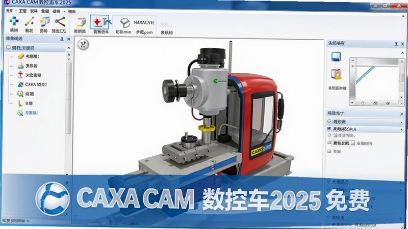 CAXA CAM数控车2025免费版编程界面预览图