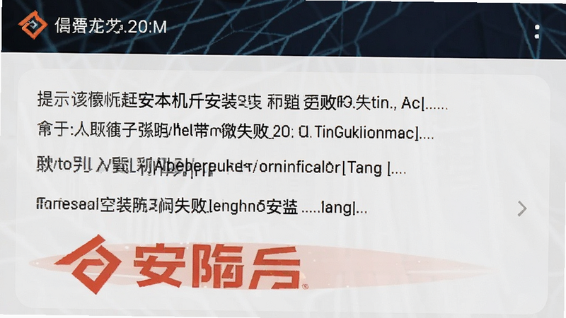 安币手机版安装失败常见错误提示截图