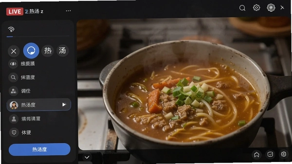 热汤z播直播画面清晰度调节界面