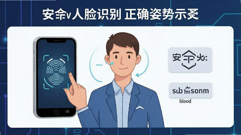 安币人脸识别正确姿势示意图