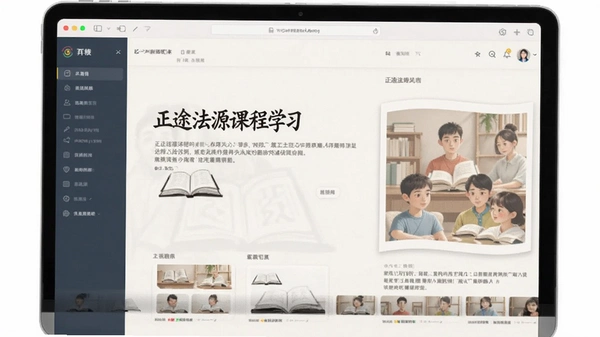 正途法源课程学习界面