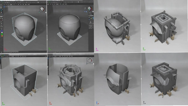 AI 3D建模-3D模型设计图多图还原实物效果