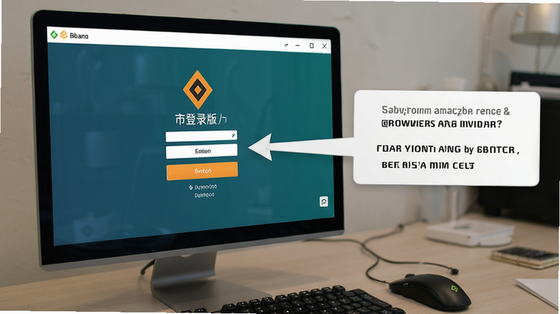 币安电脑版登录界面操作示意图
