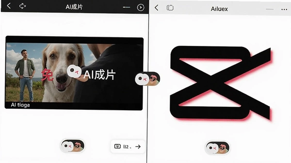 AI成片全免视频制作与剪映对比界面