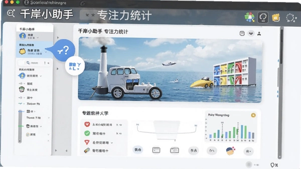千岸小助手专注力统计界面