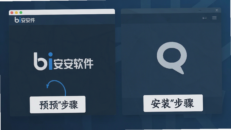bi安软件下载界面与安装步骤预览图
