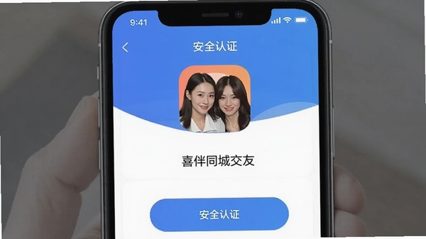 喜伴同城交友APP安全认证界面截图