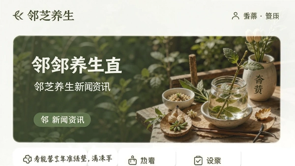 邻芝养生新闻资讯界面