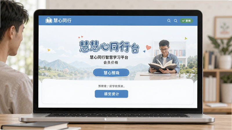 慧心同行智慧学习平台会员价格页面预览图