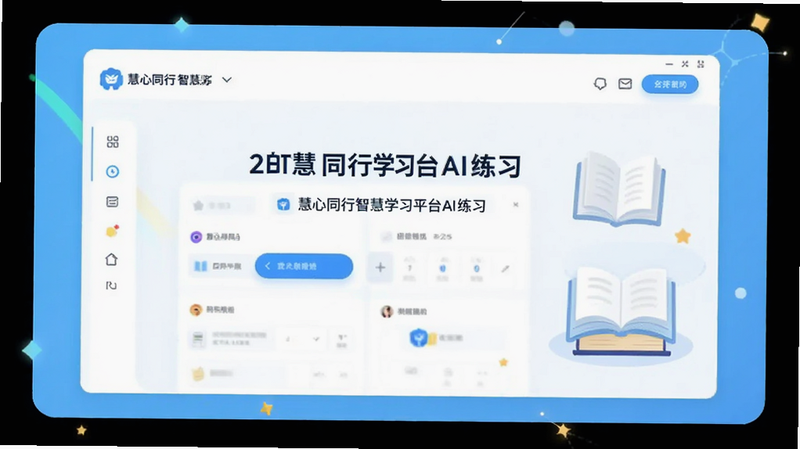 慧心同行智慧学习平台AI练习界面预览图