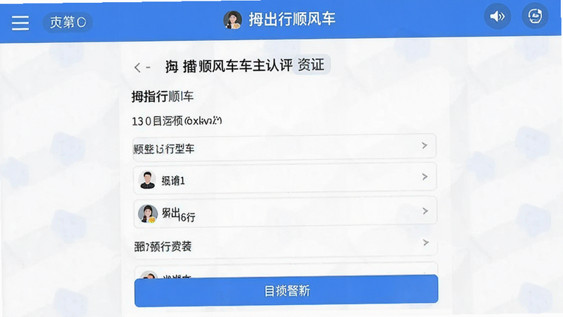 拇指出行顺风车车主认证资料填写页面预览图