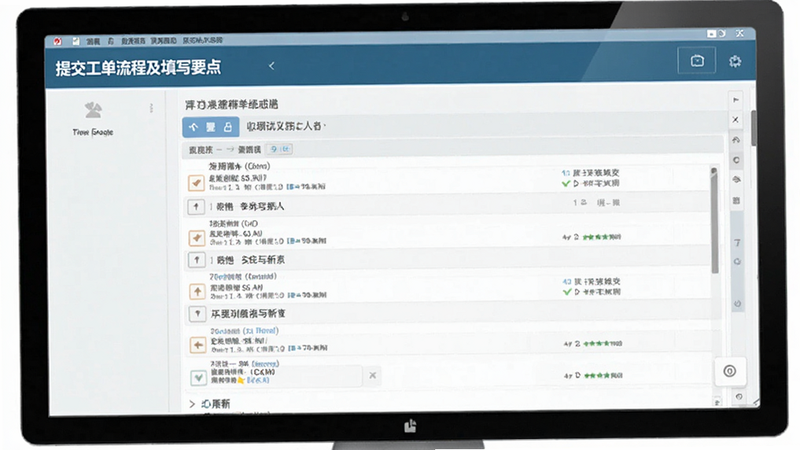 提交工单流程及填写要点截图
