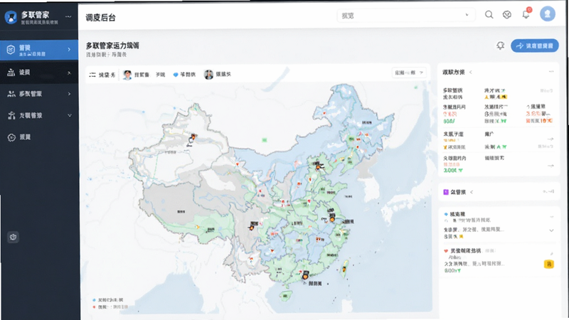 多联管家运力端调度后台界面预览图