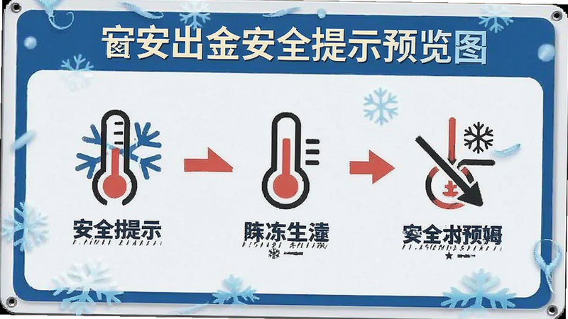 安全提示示意图,展示防冻卡注意事项,名称:b安出金安全提示预览图