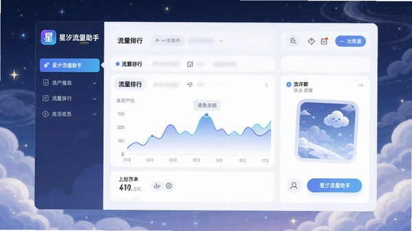 星汐流量助手 流量排行界面预览图