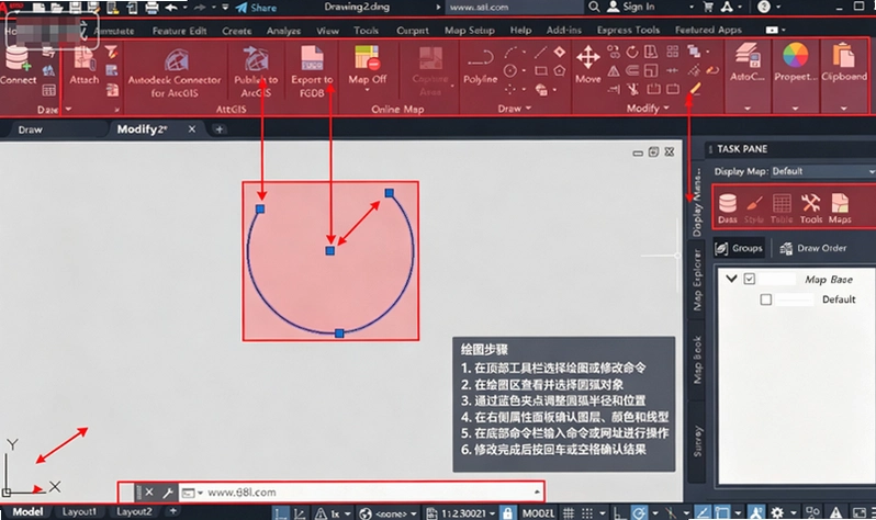 AutoCAD Map 3D 2022�����ƽ���ͼ