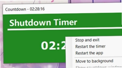 Shutdown Timer���԰����ؽ�ͼ