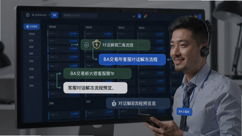 BA交易所客服对话解冻流程预览