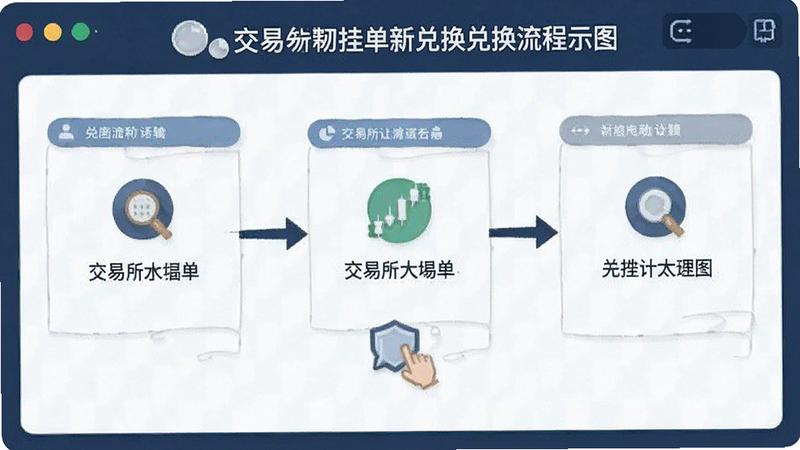 交易所挂单兑换流程示意图预览图
