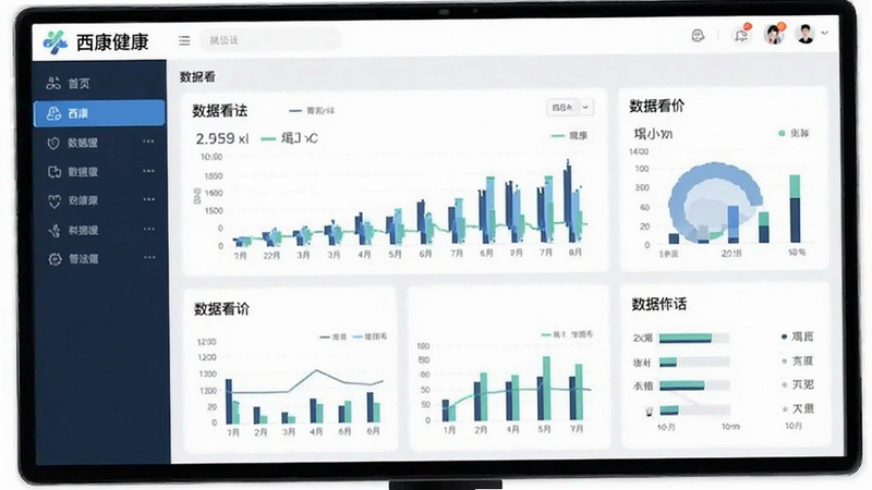 西康健康首页数据看板界面预览图