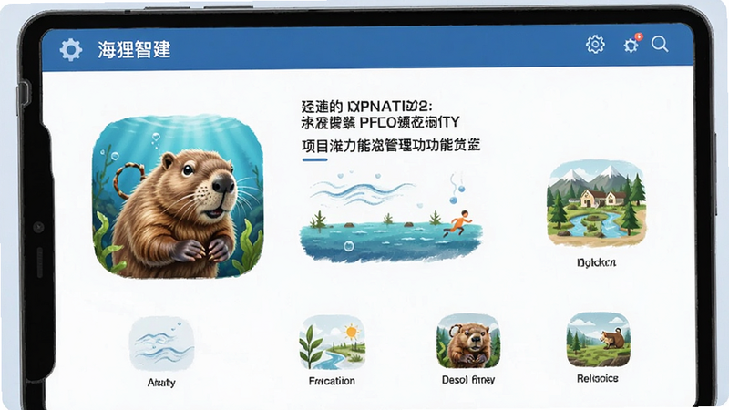 海狸智建app项目进度管理功能预览图