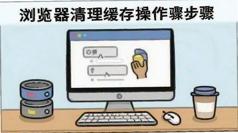 浏览器清理缓存操作步骤示意图