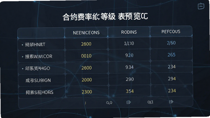 合约费率等级表预览图