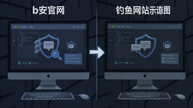 b安官网与钓鱼网站对比示意图预览图