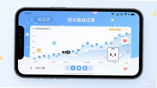 元贝贝app成长曲线记录操作界面预览图