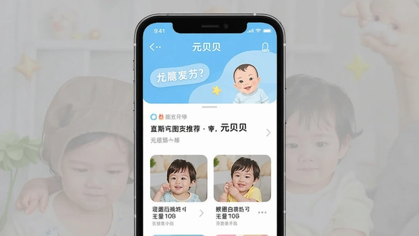 元贝贝app首页育儿图文推荐界面