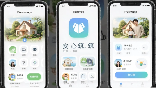 安心筑APP界面预览图