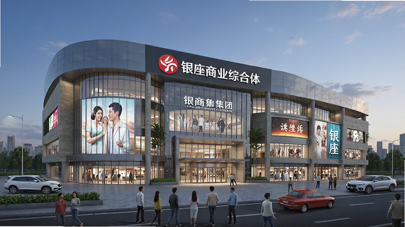 鲁商集团银座商业综合体外观预览图