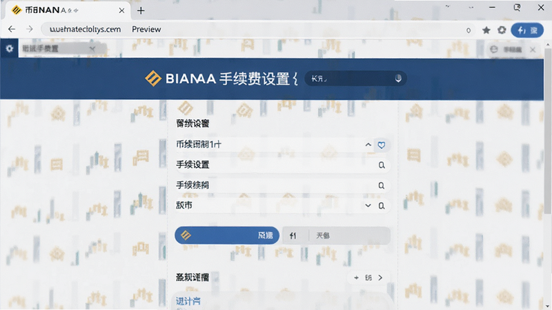 币安手续费设置界面预览图