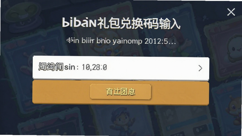 binan礼包兑换码输入界面截图