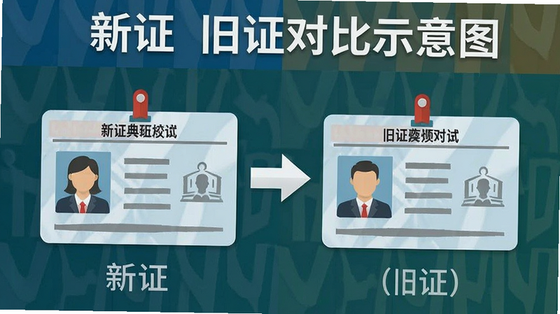 新证与旧证对比示意图