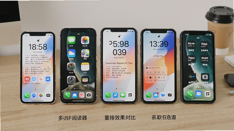 多款手机PDF阅读器重排效果对比图