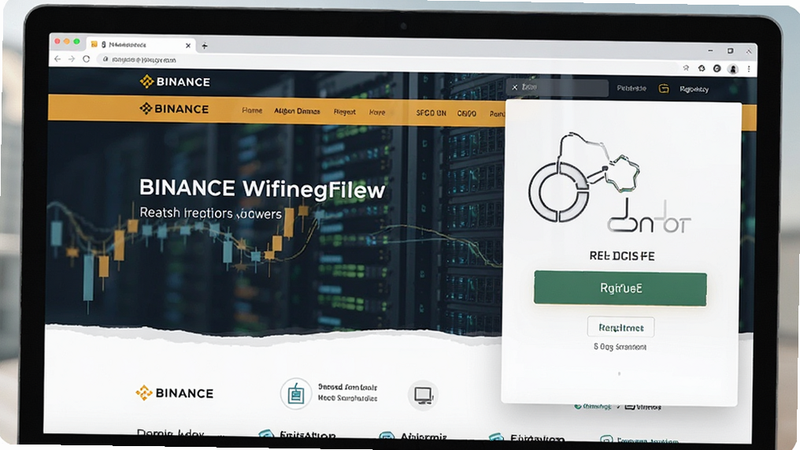 Binance官网首页与注册入口预览图