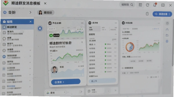 顺途群发消息模板编辑界面