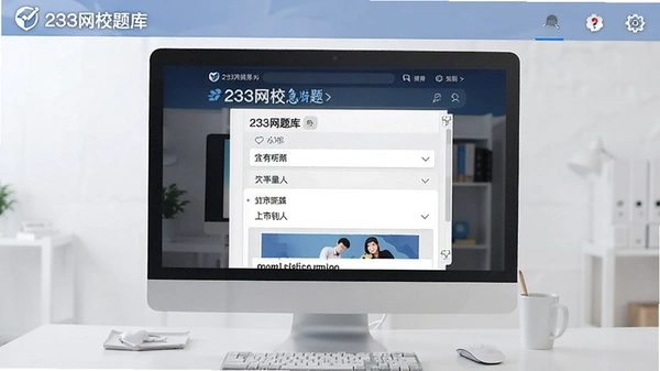 233网校题库做题界面预览图