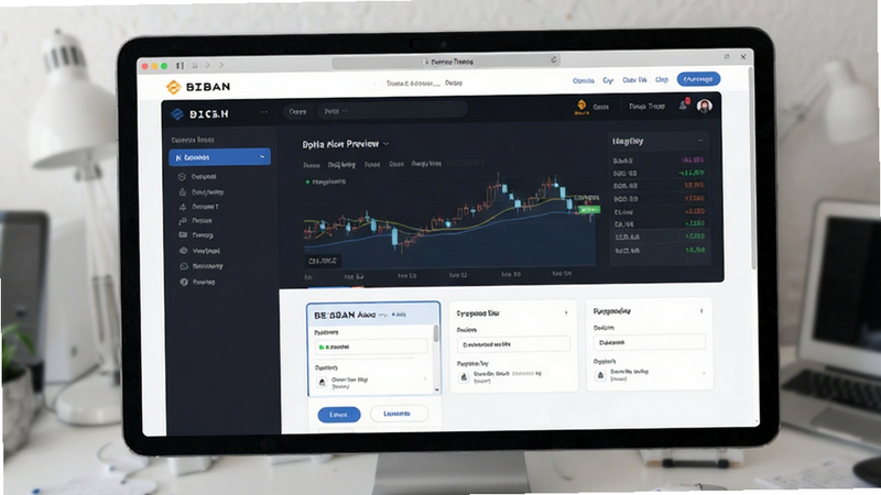 币安交易界面的简洁模式页面布局预览图