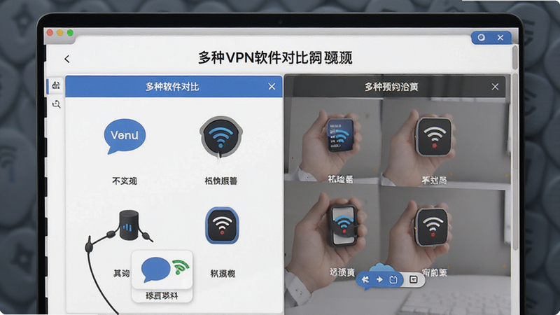 多种VPN软件对比界面预览图