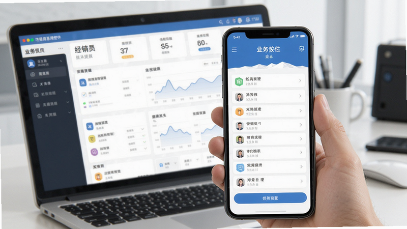 经销商管理软件业务员手机端下单界面预览图